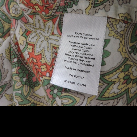 Talbots Paisley Button Down Shirt - Picture 8 of 8